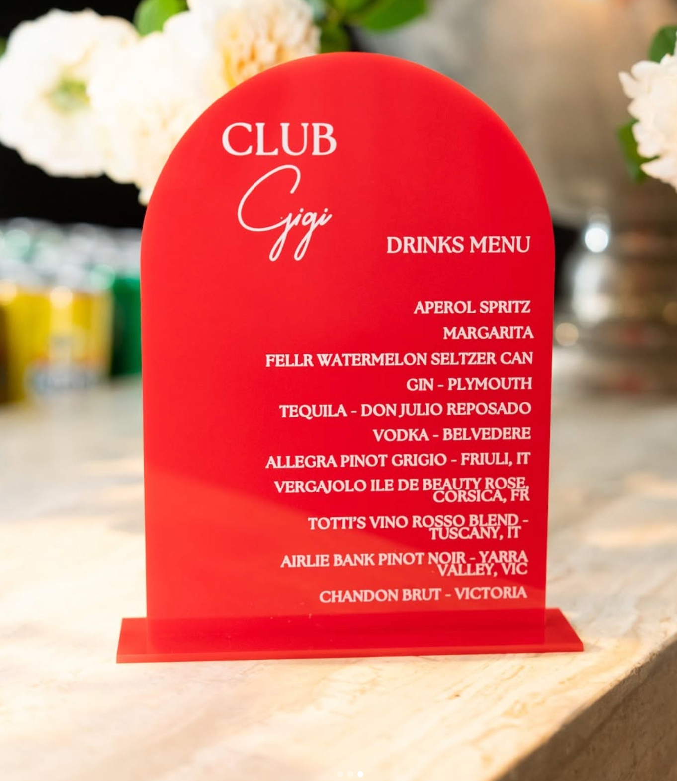The Bar Menu